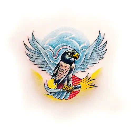 falcon tattoo design idea
