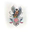 falcon tattoo design idea