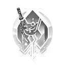 Video game character wielding a welding torch tattoo design idea