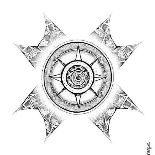 heartagram eye tattoo design idea