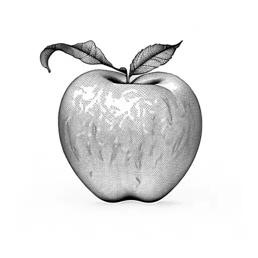 Bitten Apple with 'NYC' written tattoo design idea