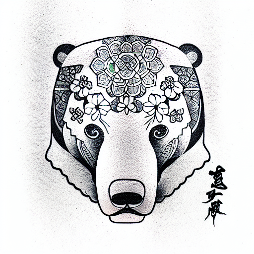 Bear tattoo design idea