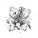Lily tattoo design idea