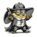 minion in a penguin outfit  tattoo design idea
