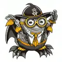 minion in a penguin outfit  tattoo design idea