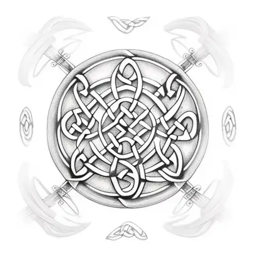 celtic runes tattoo design idea