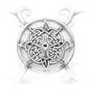 celtic runes tattoo design idea