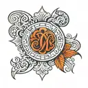 with letters C,V,M tattoo design idea