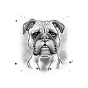 angry boxer dog bite tattoo design idea
