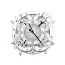 24 hour clock Nautical Theme tattoo design idea