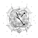 24 hour clock Nautical Theme tattoo design idea