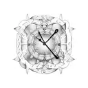 24 hour clock Nautical Theme tattoo design idea