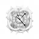 24 hour clock Nautical Theme tattoo design idea