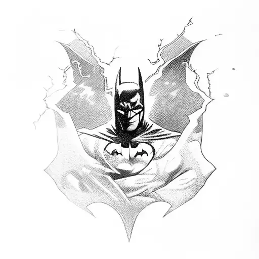 batman symbol wrapped in poison ivy tattoo design idea