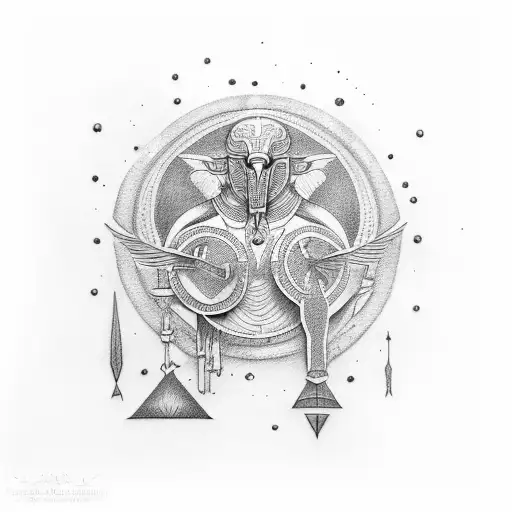 thoth and horus tattoo design idea