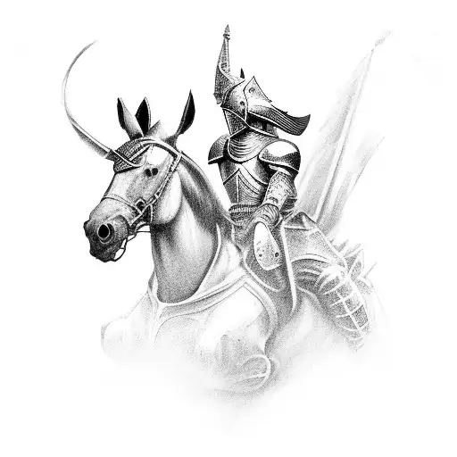 chess piece knight horse elegant tattoo design idea