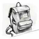 roll top backpack  tattoo design idea