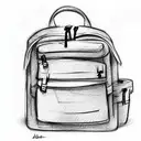 roll top backpack  tattoo design idea