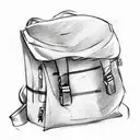 roll top backpack  tattoo design idea