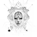 circuitry linked with identity tattoo design idea