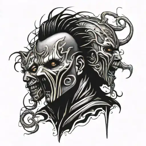 Slipknot masks tattoo design idea