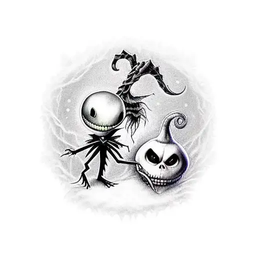 nightmare before christmas tattoo design idea