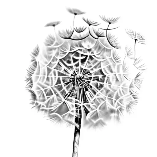 dandelion memorial  tattoo design idea