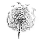dandelion memorial  tattoo design idea