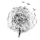 dandelion memorial  tattoo design idea