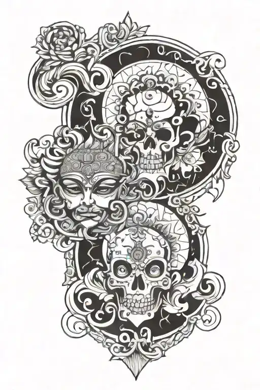 anoop and Seema are names and mix them representing tattoo design idea