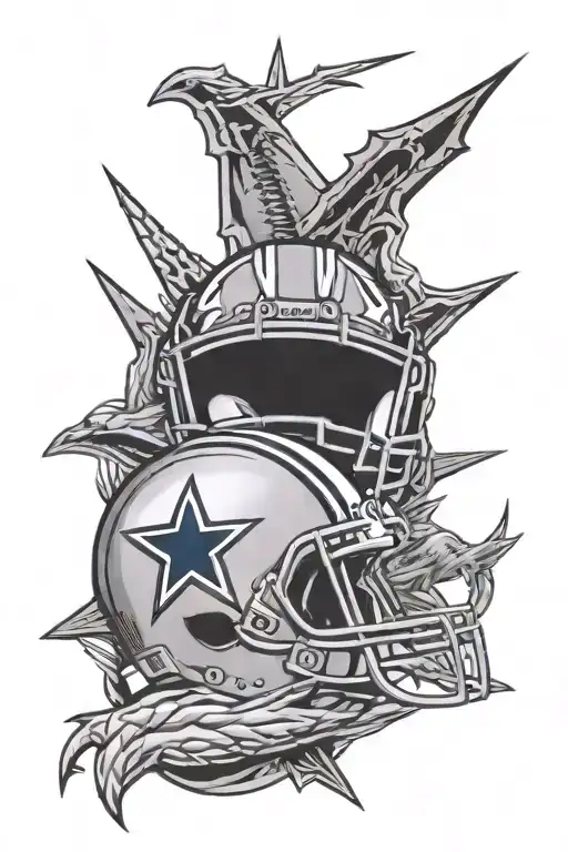 dallas cowboys, portland trailblazers, seattle mariners,  oregon ducks, football, basketball, baseball tattoo design idea