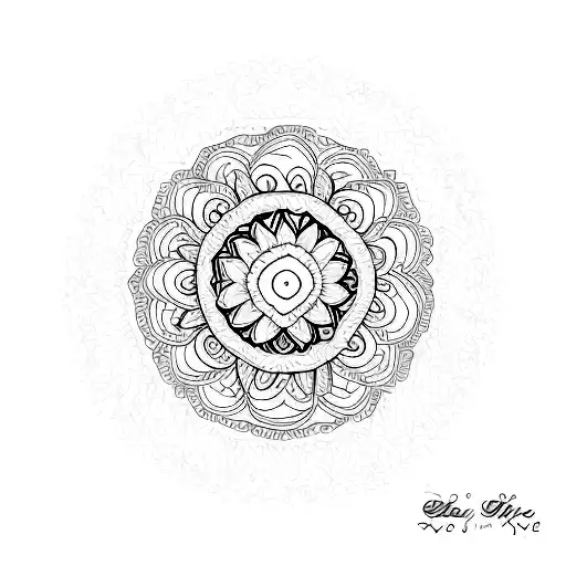 calm joy and peace tattoo design idea