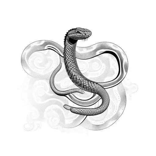 blue snake inter milan tattoo design idea