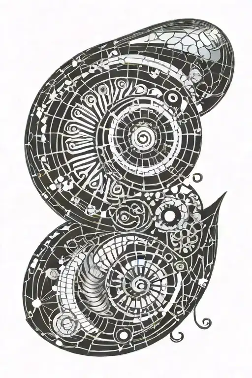 nautilus shell tattoo design idea