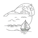 simple cruise tattoo design idea