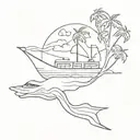 simple cruise tattoo design idea