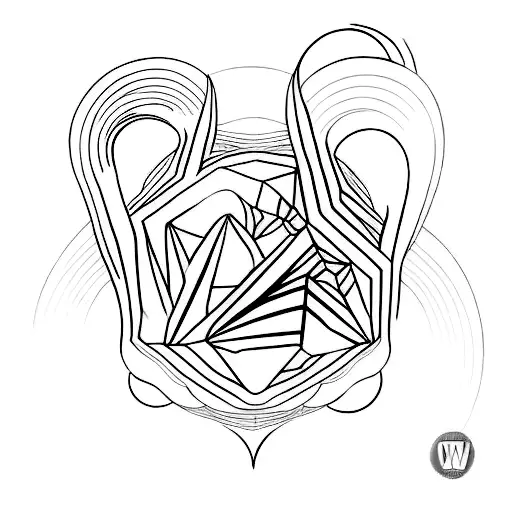 A minimalist tattoo of a spinning top from the movie Inception tattoo design idea