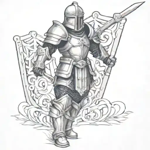 full armor of god tattoo design idea