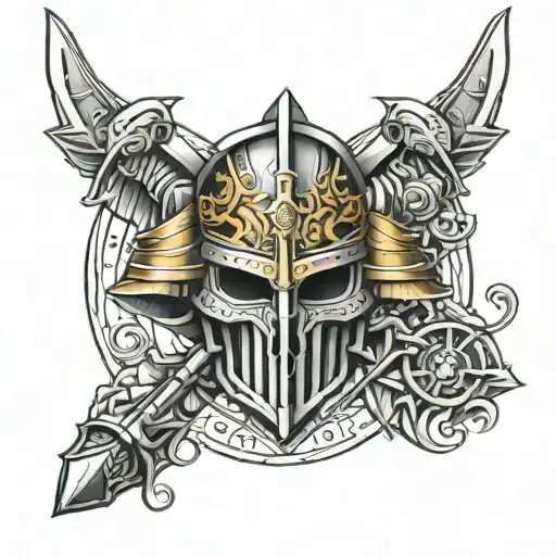 full armor of god tattoo design idea