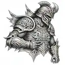 full armor of god no tribal patterns tattoo design idea