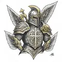 full armor of god no tribal patterns tattoo design idea