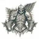 full armor of god no tribal patterns tattoo design idea