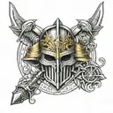 full armor of god tattoo design idea