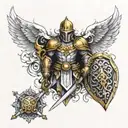 full armor of god tattoo design idea