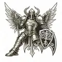 full armor of god tattoo design idea