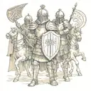 ephisians full armor of god holding tattoo design idea