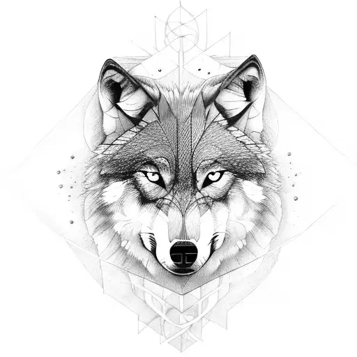 wolf cover up for two arrows crossed  tattoo design idea