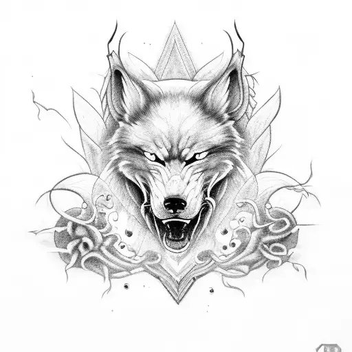 Fenrir and Jormungander tattoo design idea