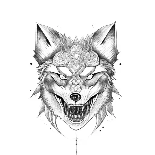 Fenrir ando Jormungander tattoo design idea