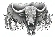 Texas Longhorn tattoo design idea